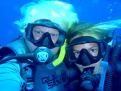 Crew SCUBA diving together